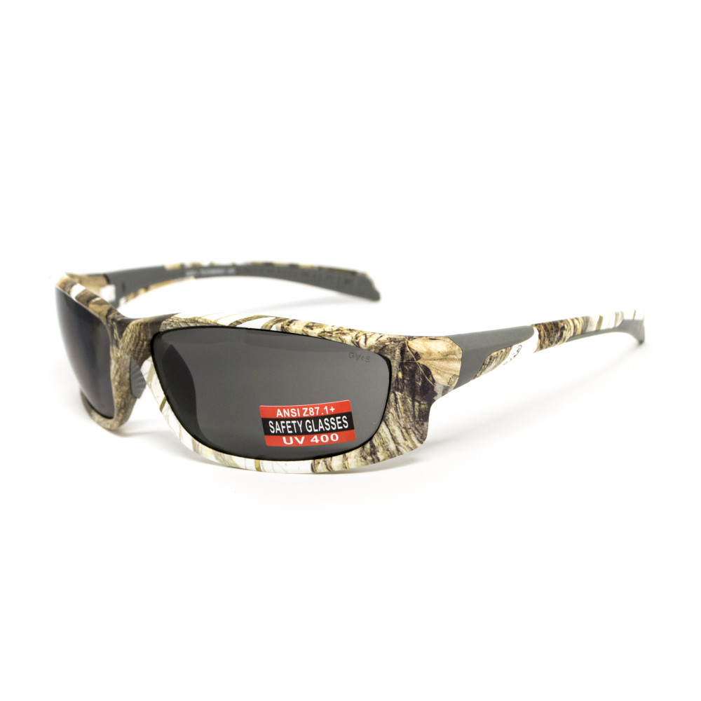 Очки защитные открытые Global Vision Hercules-5 White Camo (gray), серые в камуфлированной оправе