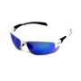 Очки защитные открытые Global Vision Hercules-7 White (G-Tech™ blue) синие зеркальные