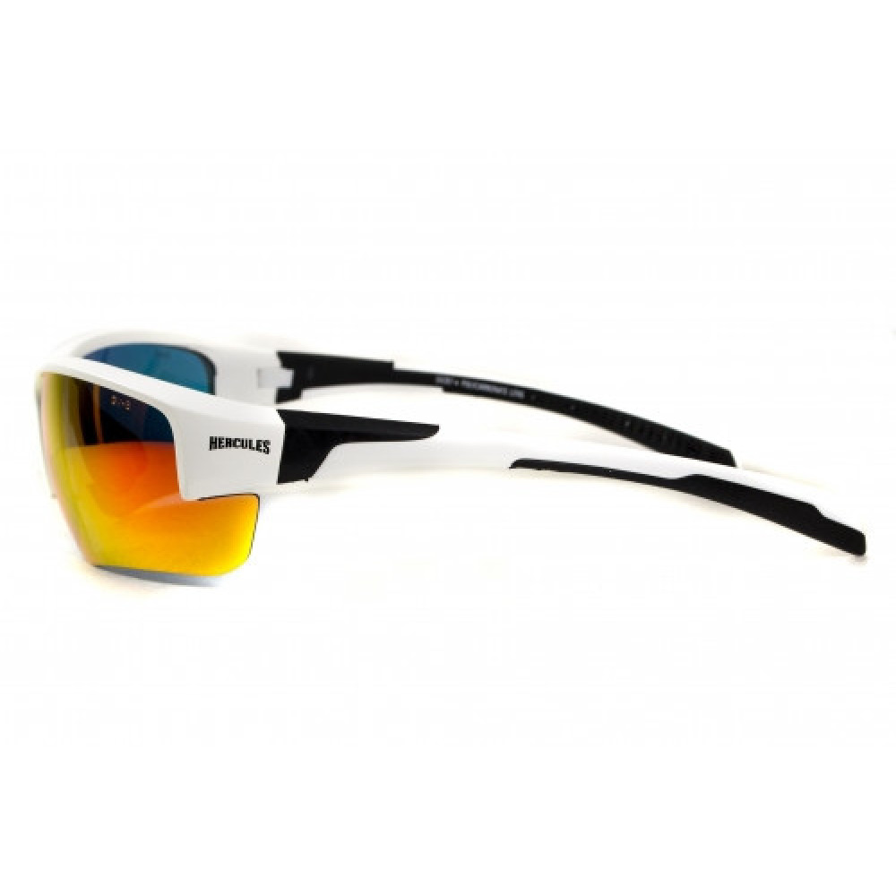 Очки защитные открытые Global Vision Hercules-7 White (G-Tech™ red) красные зеркальные