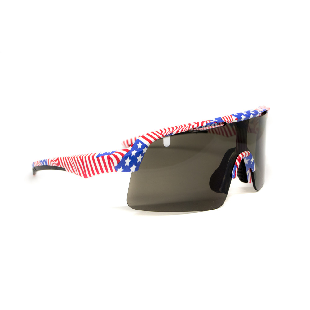 Очки защитные открытые Global Vision Holeshot USA Flag (gray), сірі в оправі прапор США