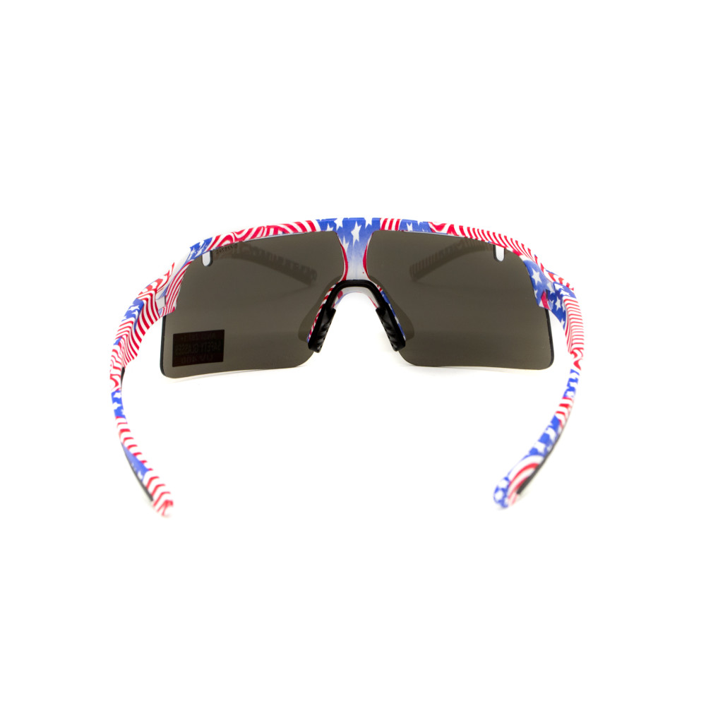 Очки защитные открытые Global Vision Holeshot USA Flag (gray), сірі в оправі прапор США