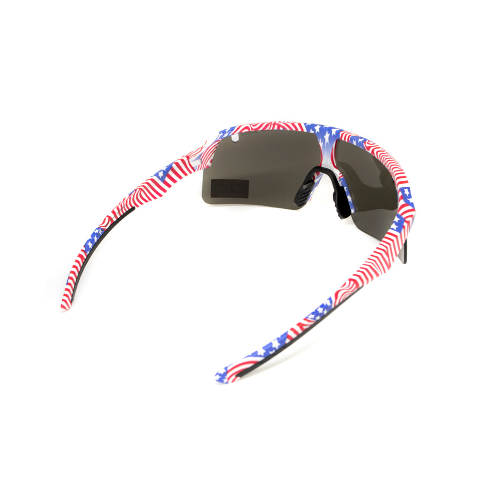 Очки защитные открытые Global Vision Holeshot USA Flag (gray), сірі в оправі прапор США