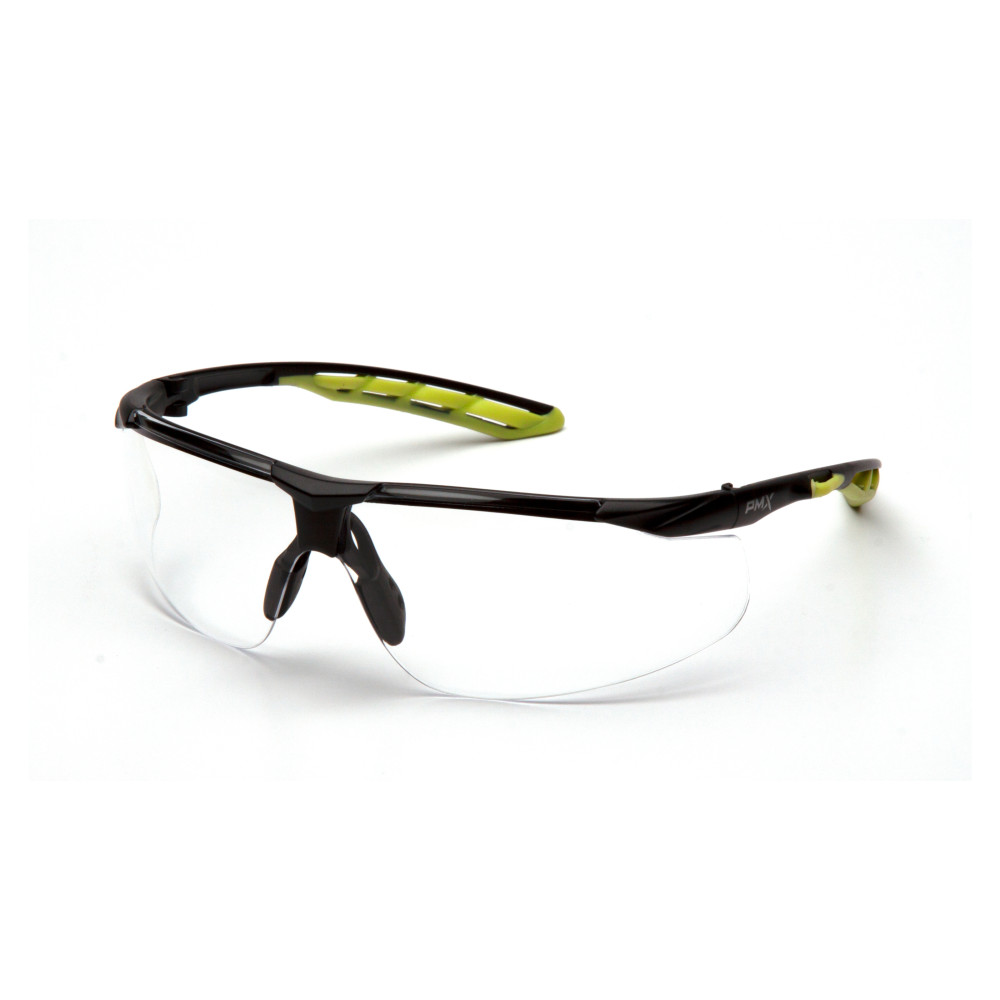 Очки защитные открытые Pyramex Flex-Lyte Black-Lime (clear), прозрачные в чёрно-лаймовой оправе