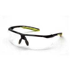 Очки защитные открытые Pyramex Flex-Lyte Black-Lime (clear), прозрачные в чёрно-лаймовой оправе