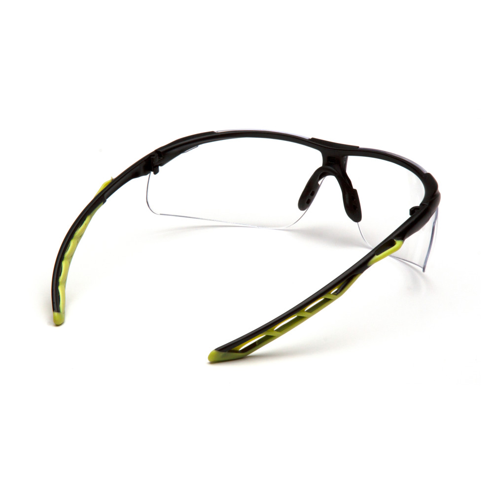 Очки защитные открытые Pyramex Flex-Lyte Black-Lime (clear), прозрачные в чёрно-лаймовой оправе