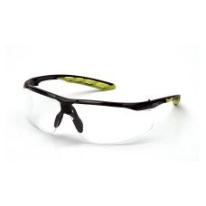 Очки защитные открытые Pyramex Flex-Lyte Black-Lime (clear), прозрачные в чёрно-лаймовой оправе
