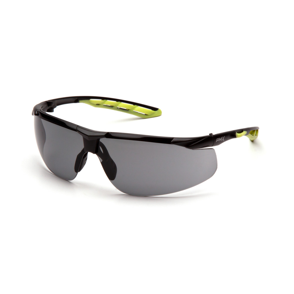 Очки защитные открытые Pyramex Flex-Lyte Black-Lime (gray), серые в чорно-лаймовой оправе