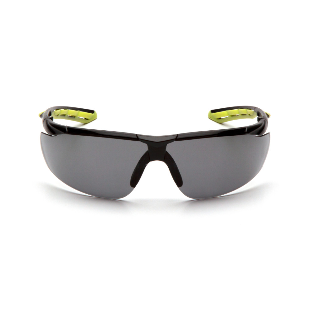 Очки защитные открытые Pyramex Flex-Lyte Black-Lime (gray), серые в чорно-лаймовой оправе