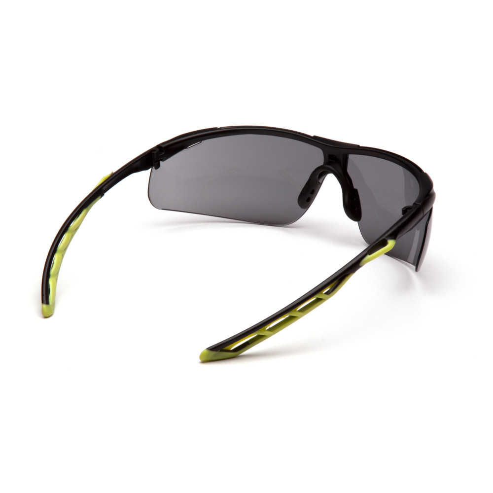 Очки защитные открытые Pyramex Flex-Lyte Black-Lime (gray), серые в чорно-лаймовой оправе