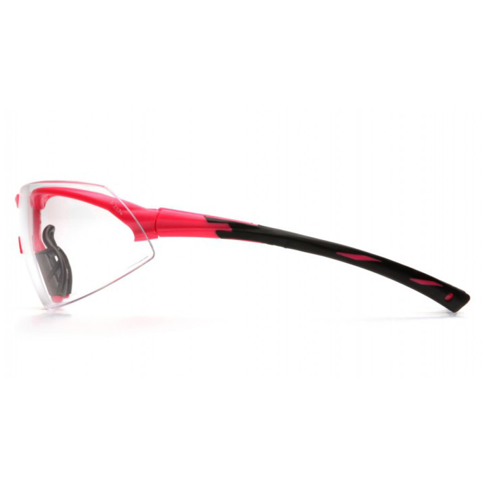 Очки защитные открытые Pyramex Onix Pink (clear) прозрачные в розовой оправе