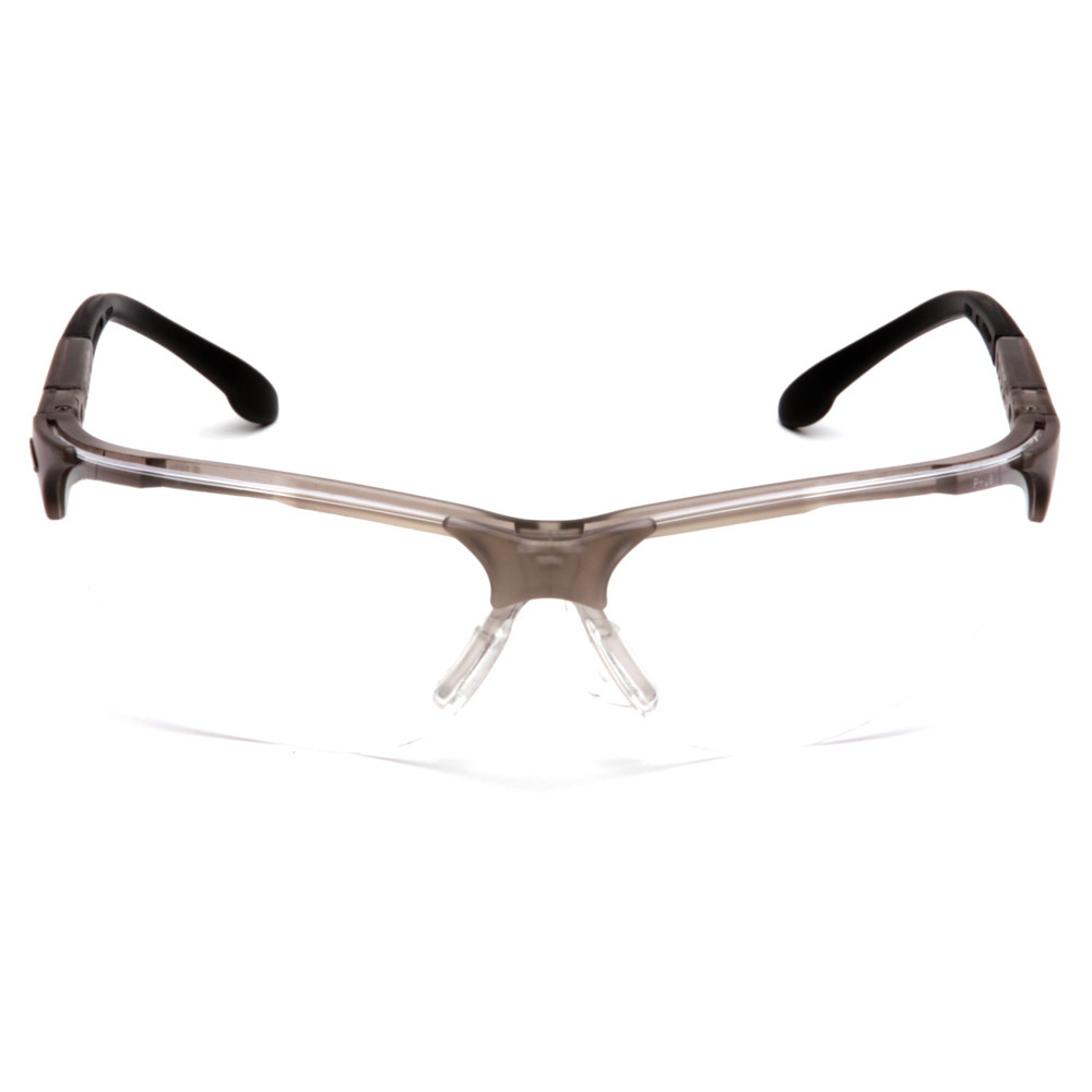 Очки защитные открытые Pyramex Rendezvous Crystal Gray (clear) Anti-Fog, прозрачные в серой полупрозрачной оправе