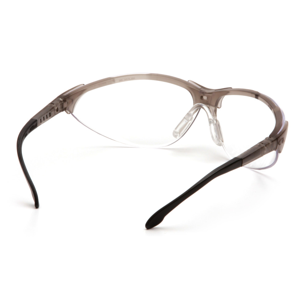 Очки защитные открытые Pyramex Rendezvous Crystal Gray (clear) Anti-Fog, прозрачные в серой полупрозрачной оправе