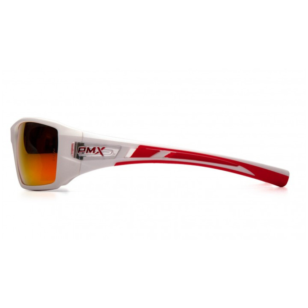 Очки защитные открытые Pyramex Velar White (sky red mirror) красные зеркальные