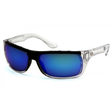 Очки защитные открытые Venture Gear Vallejo Crystal (ice blue mirror) Аnti-Fog, синие зеркальные в прозрачной оправе