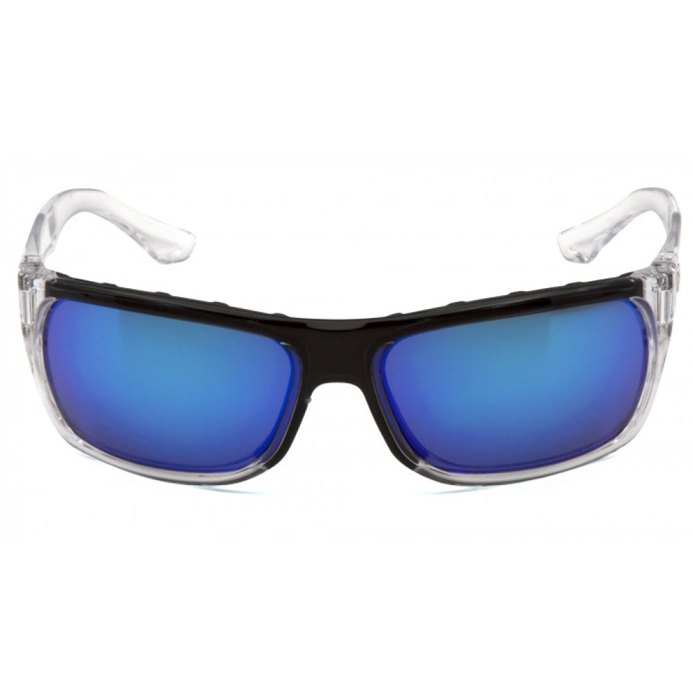 Очки защитные открытые Venture Gear Vallejo Crystal (ice blue mirror) Аnti-Fog, синие зеркальные в прозрачной оправе