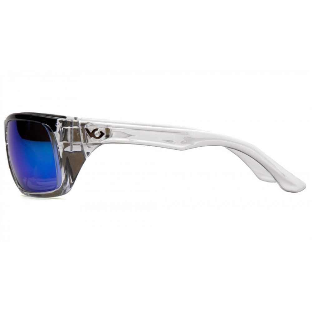 Очки защитные открытые Venture Gear Vallejo Crystal (ice blue mirror) Аnti-Fog, синие зеркальные в прозрачной оправе