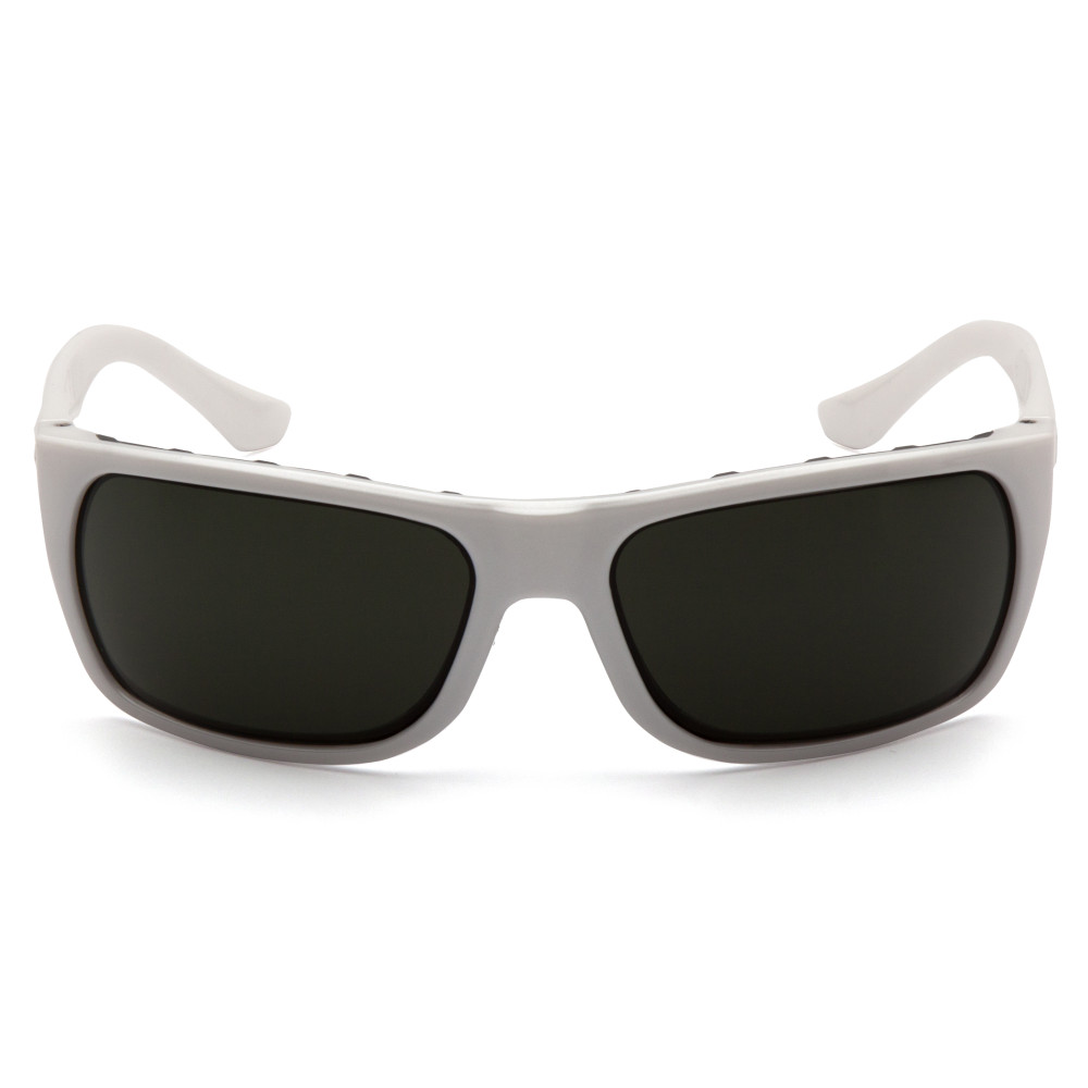 Очки защитные открытые Venture Gear Vallejo White (forest gray) Anti-Fog, серо-зеленые в белой оправе