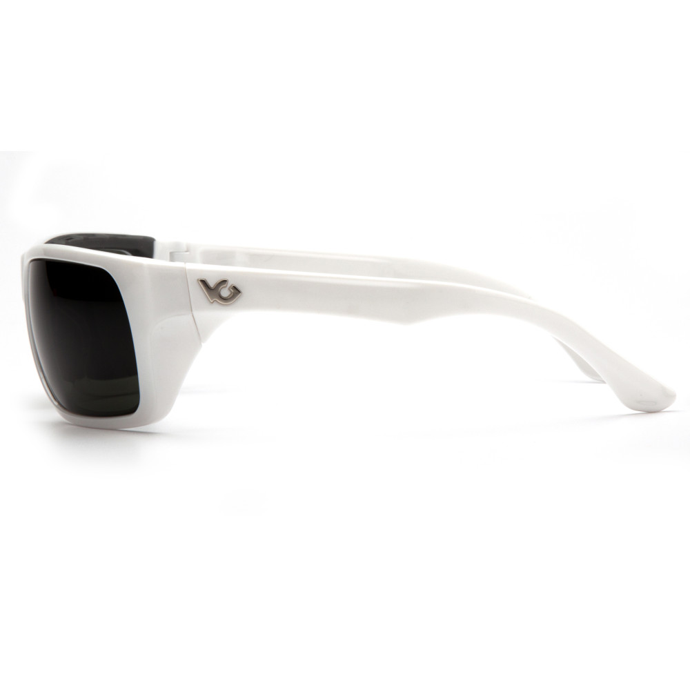 Очки защитные открытые Venture Gear Vallejo White (forest gray) Anti-Fog, серо-зеленые в белой оправе