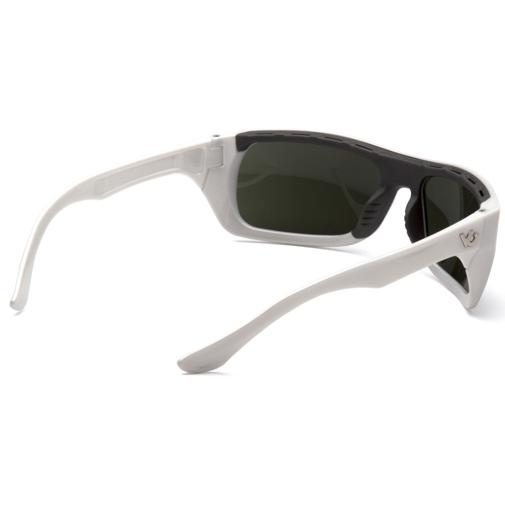 Очки защитные открытые Venture Gear Vallejo White (forest gray) Anti-Fog, серо-зеленые в белой оправе