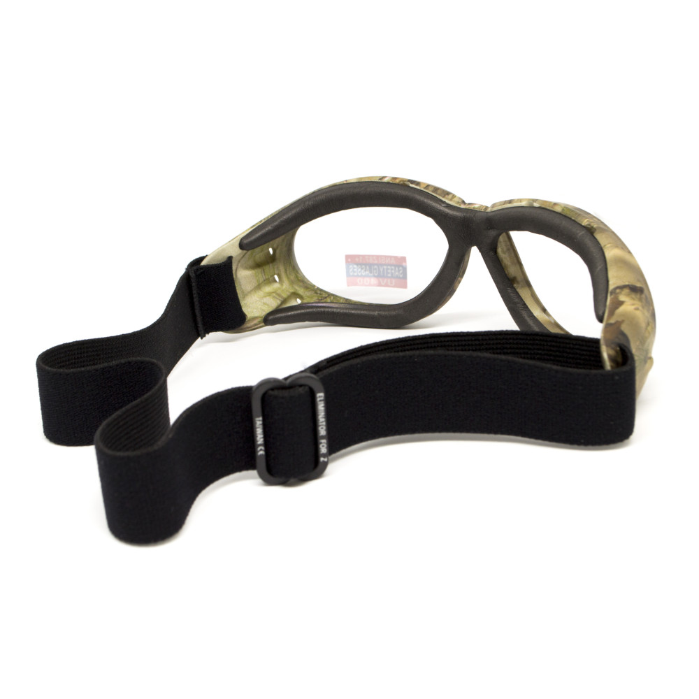Очки защитные с уплотнителем Global Vision Eliminator Camo Forest (clear), прозрачные в камуфлированной оправе