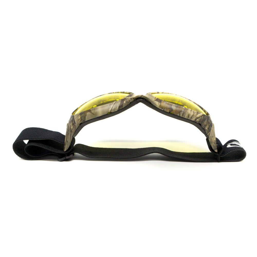 Очки защитные с уплотнителем Global Vision Eliminator Camo Forest (yellow), желтые в камуфлированной оправе