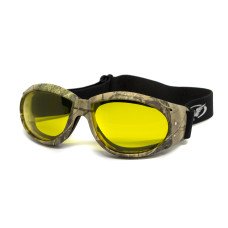 Очки защитные с уплотнителем Global Vision Eliminator Camo Forest (yellow), желтые в камуфлированной оправе