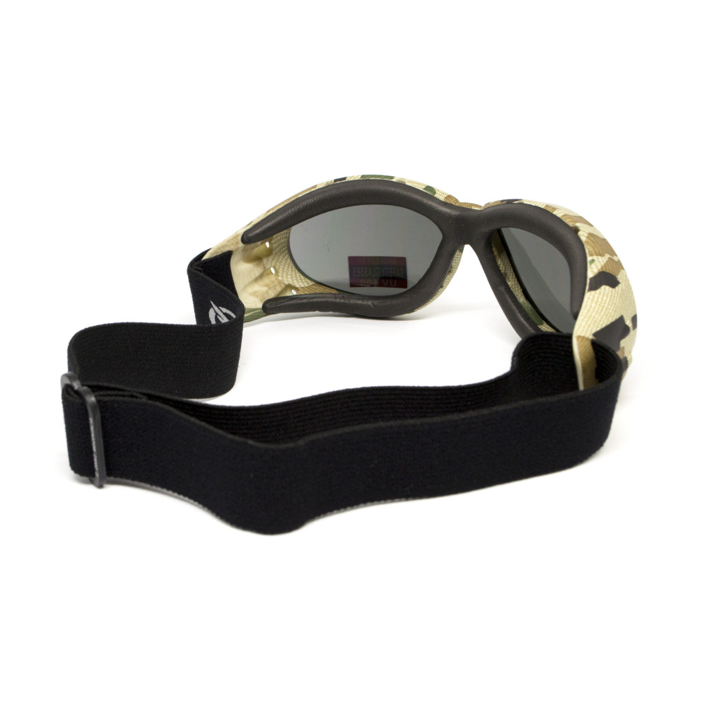 Очки защитные с уплотнителем Global Vision Eliminator Camo Pixel (gray), серые в камуфлированной оправе