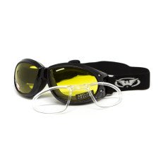 Очки защитные с уплотнителем Global Vision Eliminator RX (yellow) Anti-Fog, желтые с диоптрической вставкой