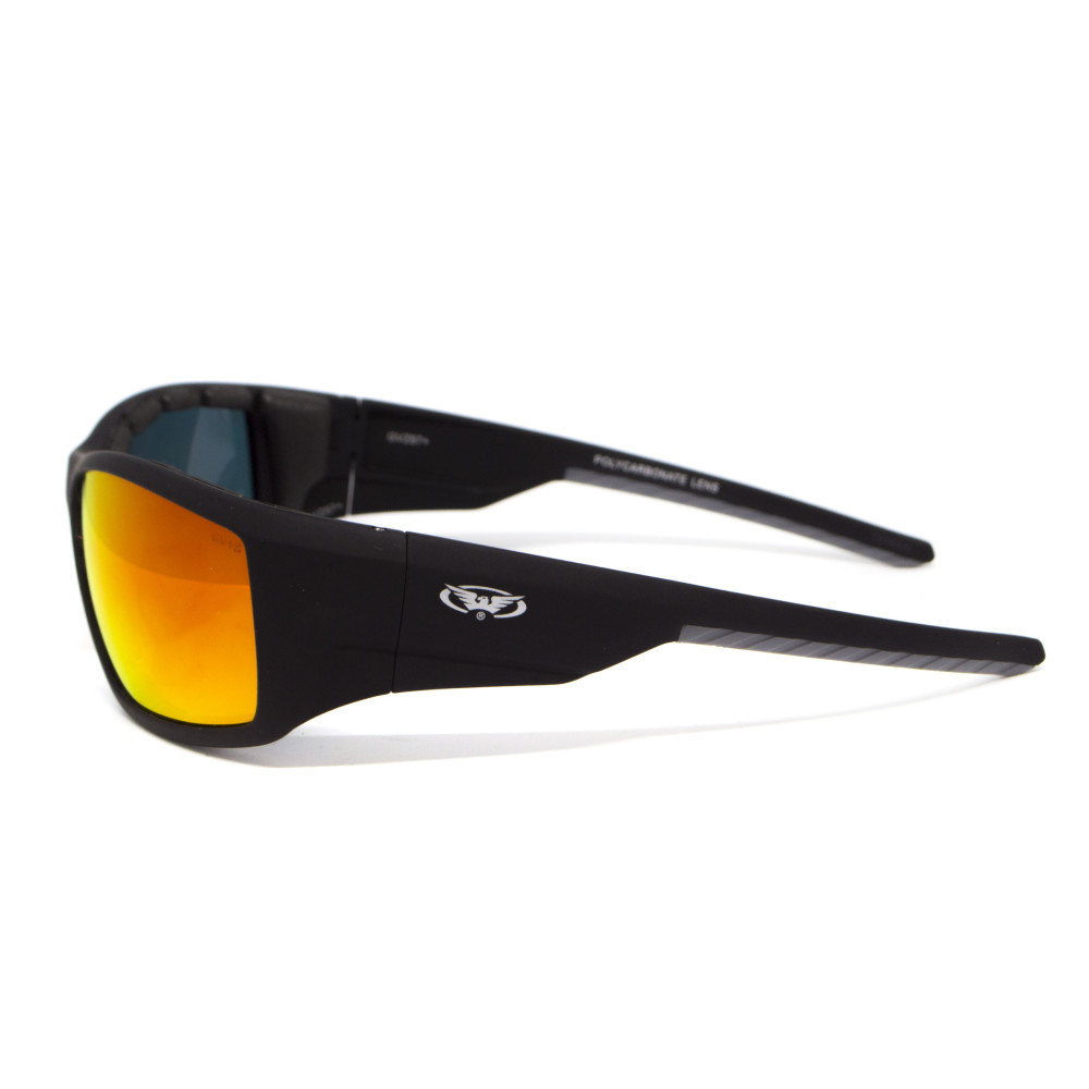 Очки защитные с уплотнителем Global Vision Kinetic (G-Tech™ red), зеркальные красные