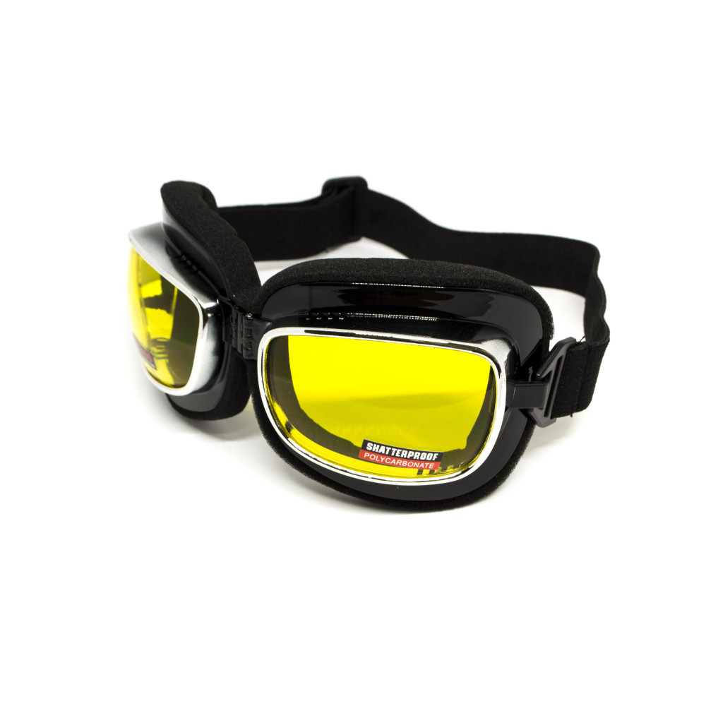 Очки защитные с уплотнителем Global Vision Retro Joe (yellow) желтые
