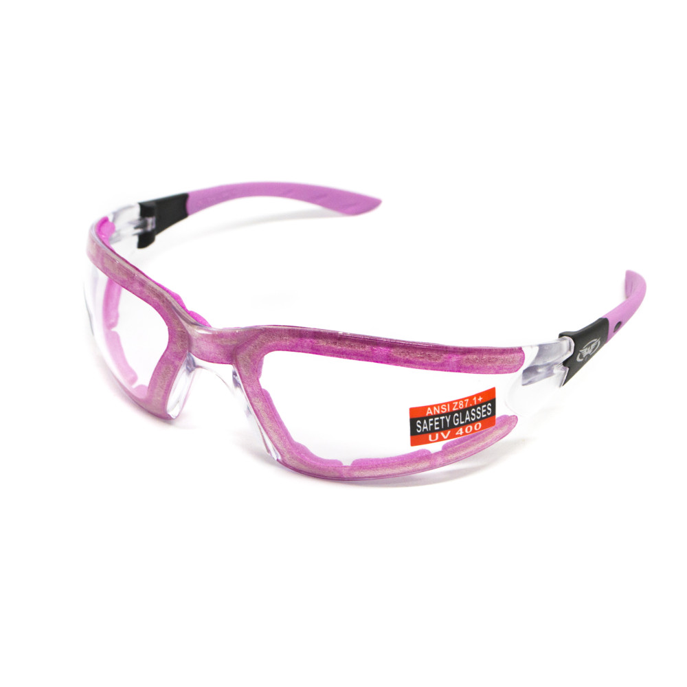 Очки защитные с уплотнителем Global Vision Ruthless Purple (clear) Anti-Fog, прозрачные в фиолетовой оправе
