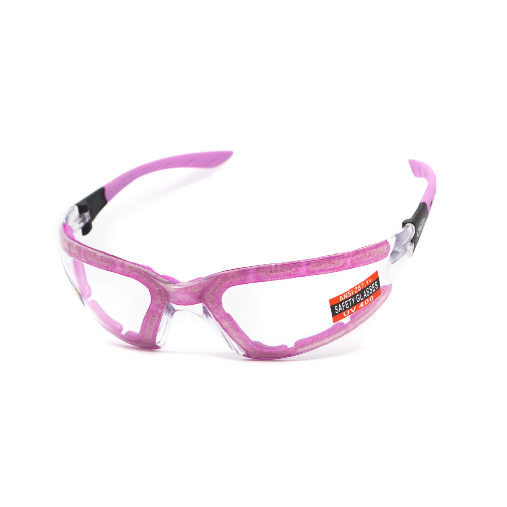 Очки защитные с уплотнителем Global Vision Ruthless Purple (clear) Anti-Fog, прозрачные в фиолетовой оправе