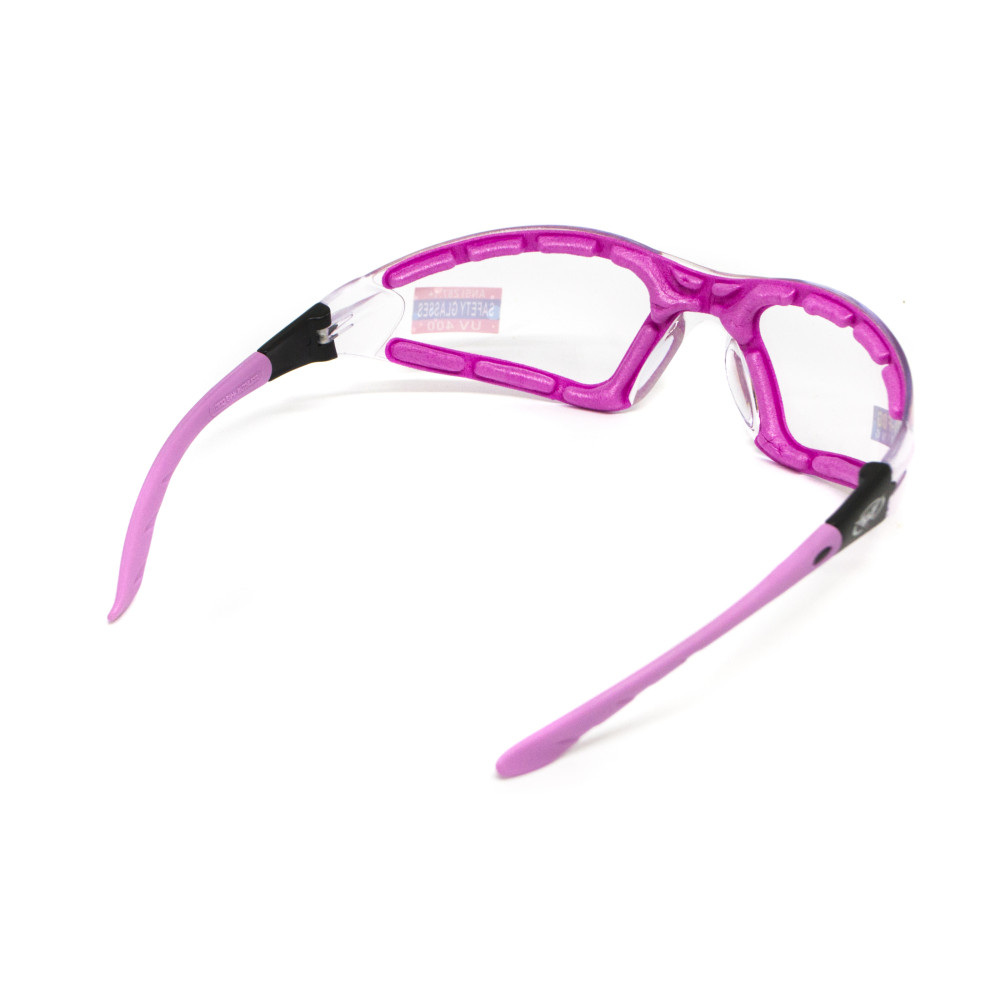 Очки защитные с уплотнителем Global Vision Ruthless Purple (clear) Anti-Fog, прозрачные в фиолетовой оправе