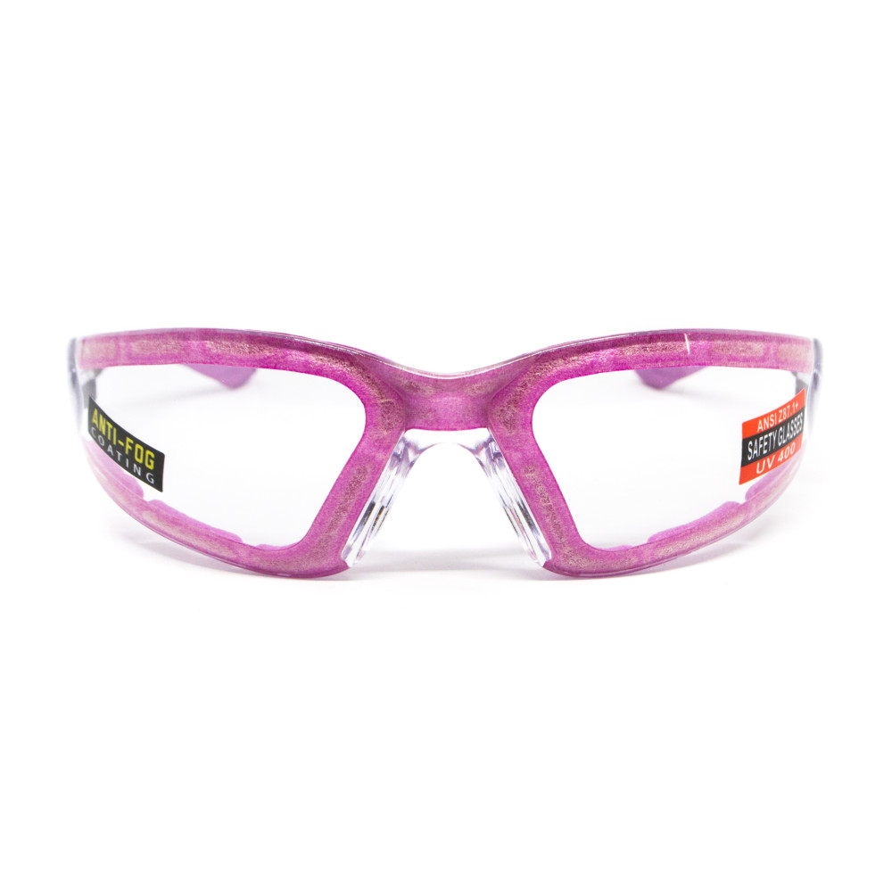 Очки защитные с уплотнителем Global Vision Ruthless Purple (clear) Anti-Fog, прозрачные в фиолетовой оправе