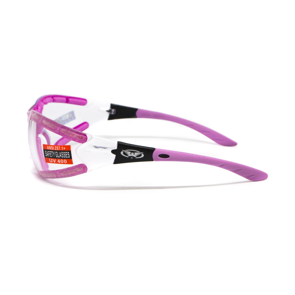 Очки защитные с уплотнителем Global Vision Ruthless Purple (clear) Anti-Fog, прозрачные в фиолетовой оправе