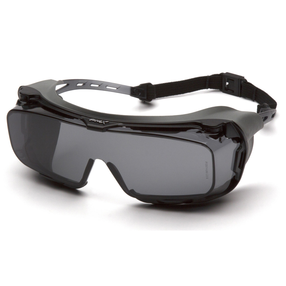 Очки защитные с уплотнителем Pyramex Cappture-Plus (gray) Super Anti-Fog H2MAX, серые