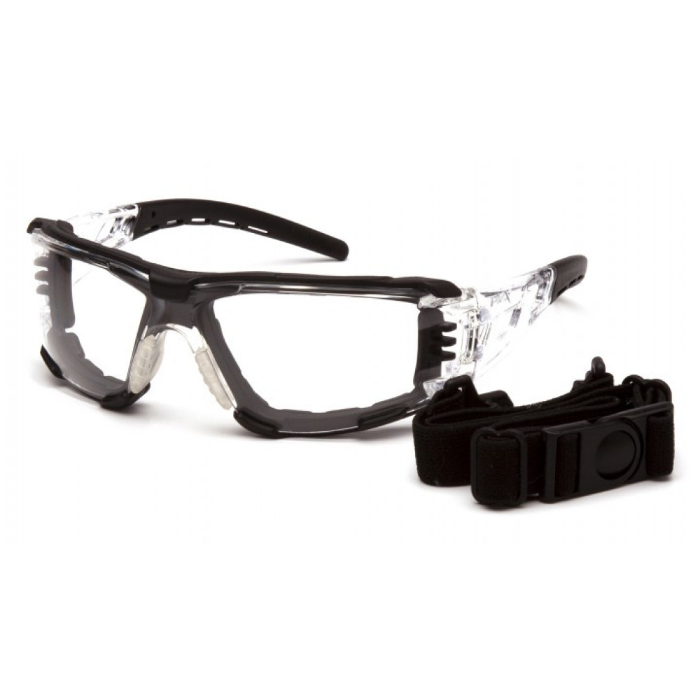 Очки защитные с уплотнителем Pyramex Fyxate (clear) Super Anti-Fog H2MAX, прозрачные