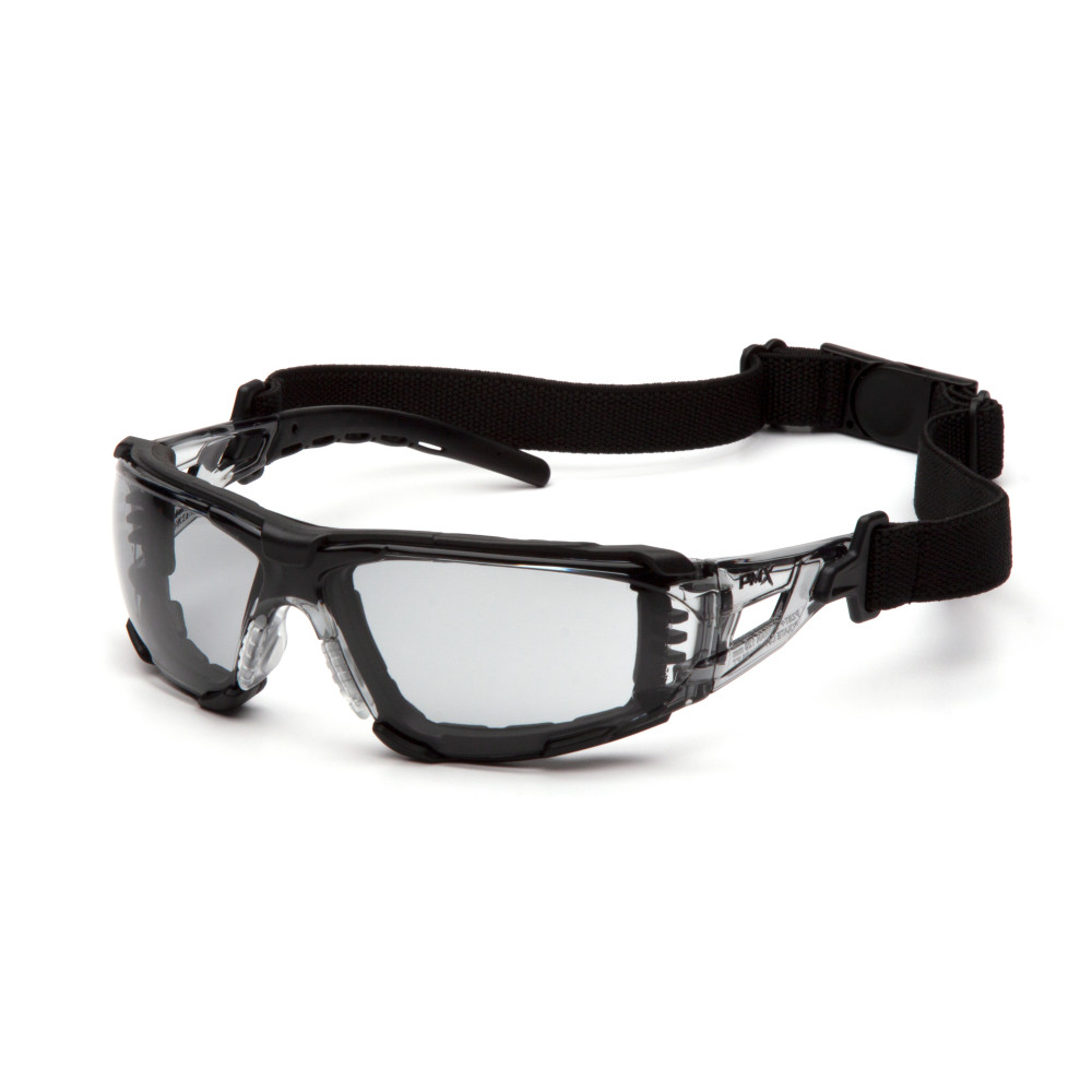 Очки защитные с уплотнителем Pyramex Fyxate (light gray) H2MAX Anti-Fog, светло-серые полутёмные
