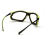 Очки защитные с уплотнителем Pyramex Proximity Black-lime (clear) Anti-Fog, прозрачные