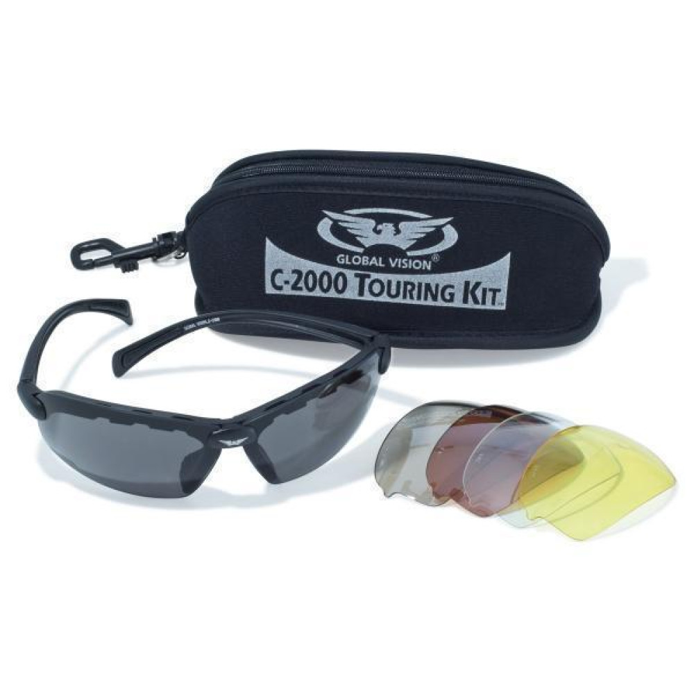 Очки защитные со сменными линзами Global Vision C-2000 Touring Kit сменные линзы