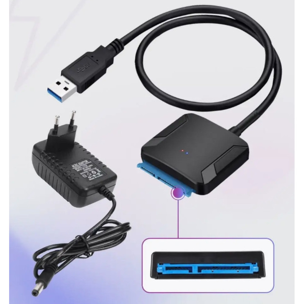 Переходник USB 3.0 - SATA для HDD / SSD 2.5' - 3.5'