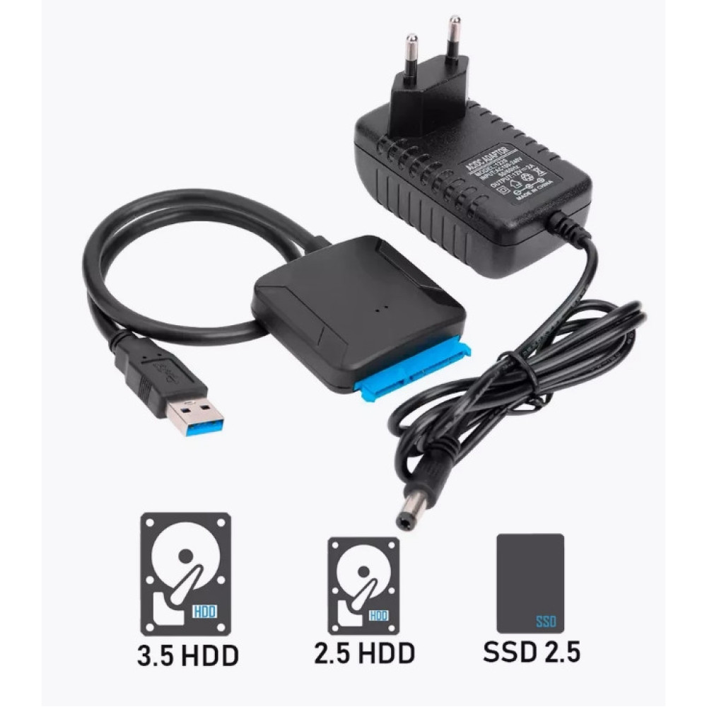 Перехідник USB 3.0 - SATA для HDD / SSD 2.5' - 3.5'