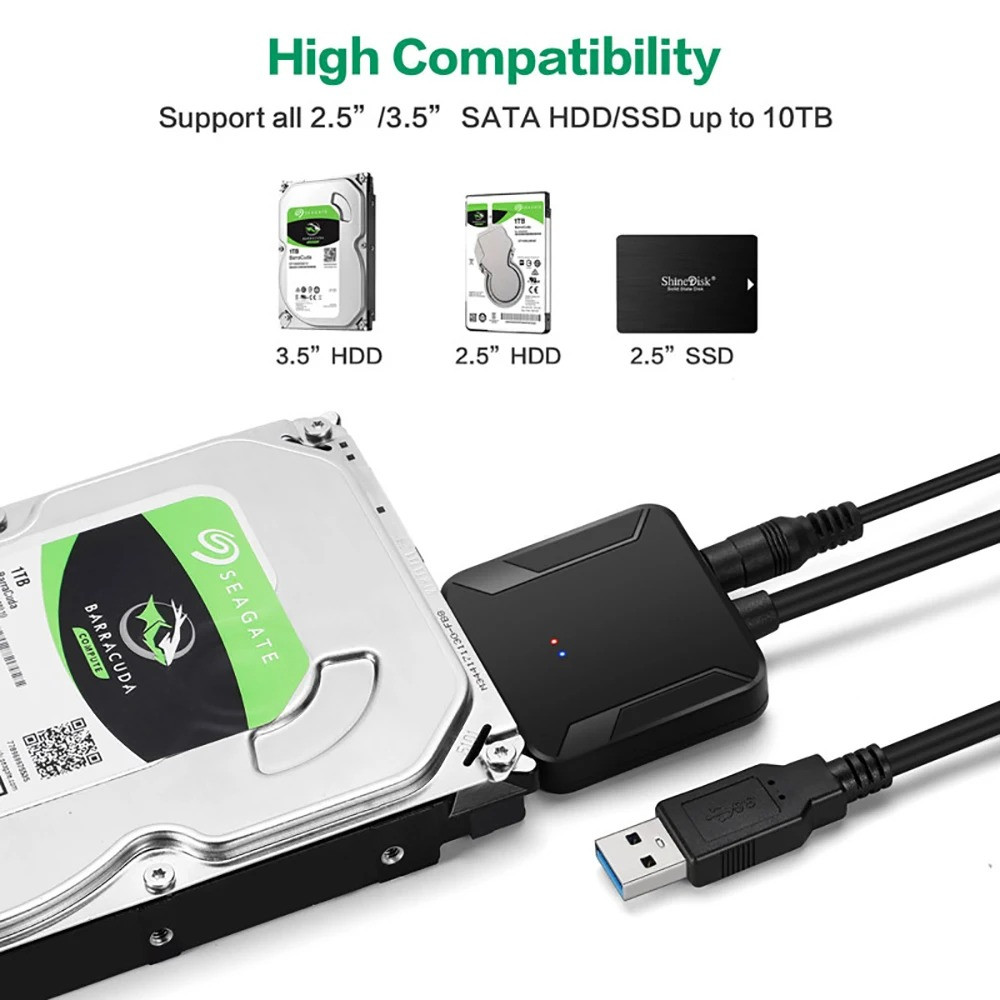 Перехідник USB 3.0 - SATA для HDD / SSD 2.5' - 3.5'