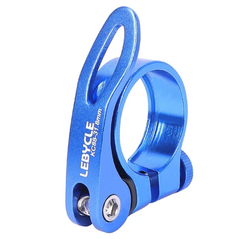 Підсідельний затискач (хомут) 31,8 мм з ексцентриком Lebycle Синій