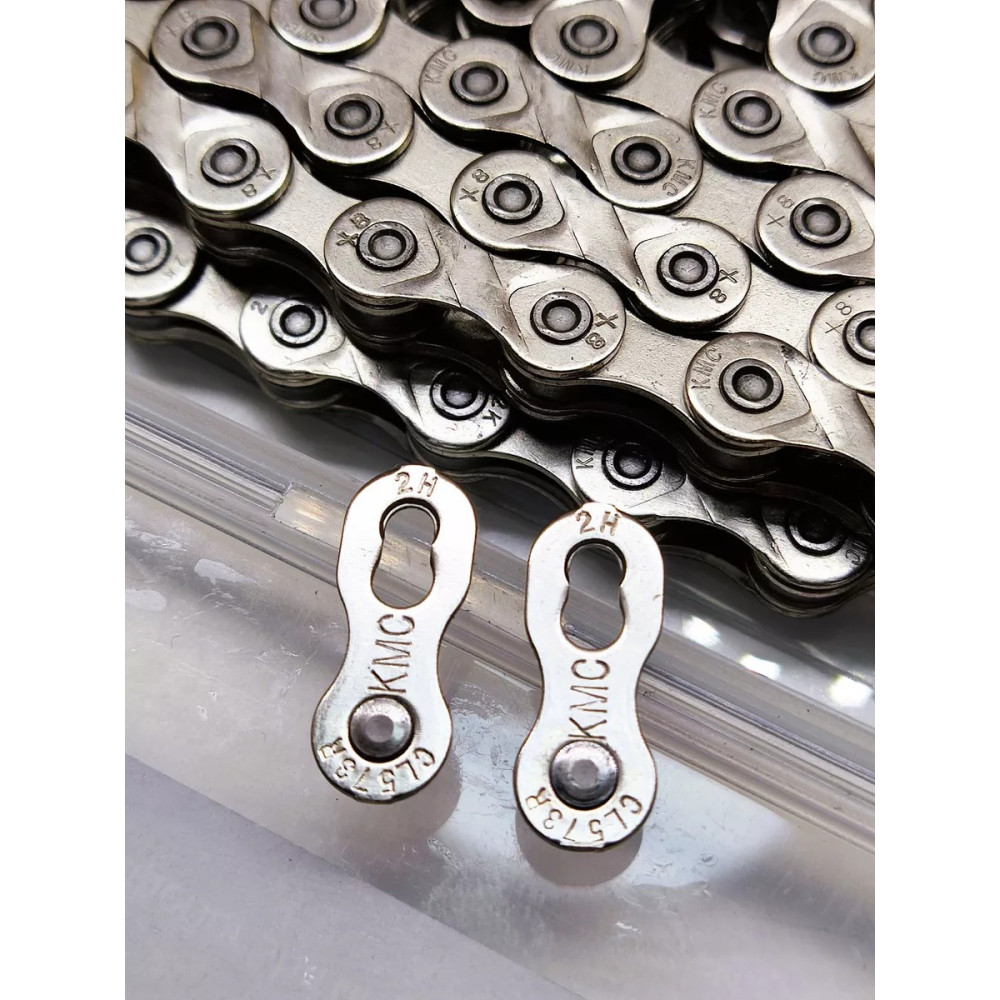 Ланцюг велосипедний KMC X8 1/2"х 3/32" з замком 116 зв.