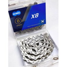 Ланцюг велосипедний KMC X8 1/2"х 3/32" з замком 116 зв.