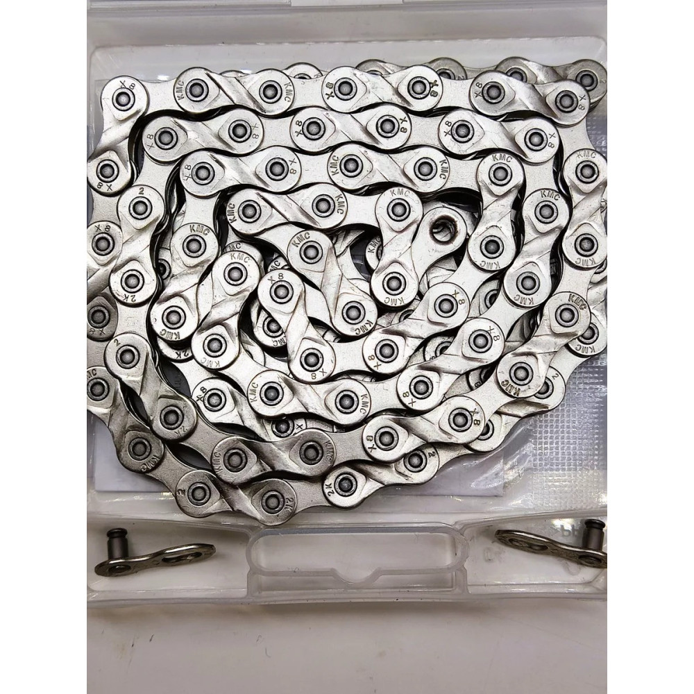 Цепь велосипедная KMC X8 1/2"х 3/32" с замком 116 зв.