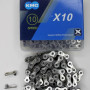 Ланцюг велосипедний KMC Х10 1/2"х11/128" Silver/Black