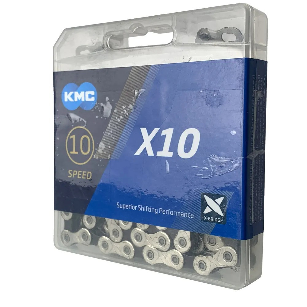 Ланцюг велосипедний KMC Х10 1/2"х11/128" Silver/Black