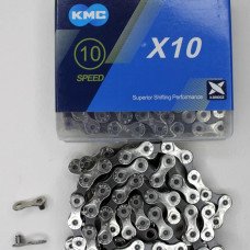 Ланцюг велосипедний KMC Х10 1/2"х11/128" Silver/Black